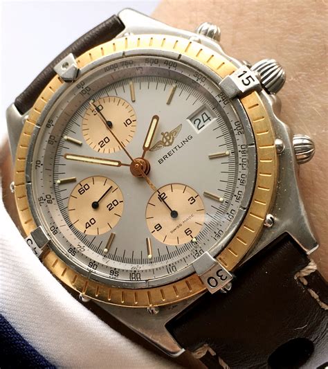 breitling chronomat steel and gold|Breitling Chronomat gold bezel.